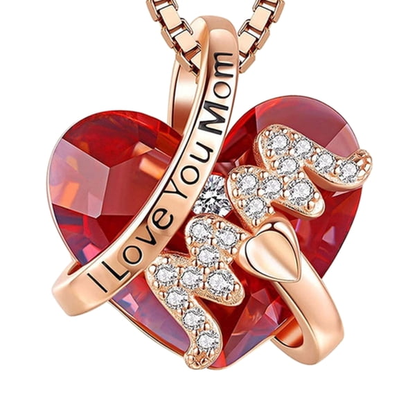 WINDLAND Heart Necklaces Choker Pendant Men Necklaces Crystal Heart Necklace for Women