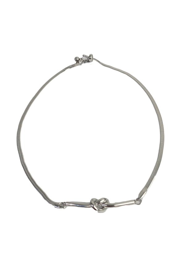 Fashionable Snake Bone Chain Knot Necklace Titanium Steel Jewelry For Women Men