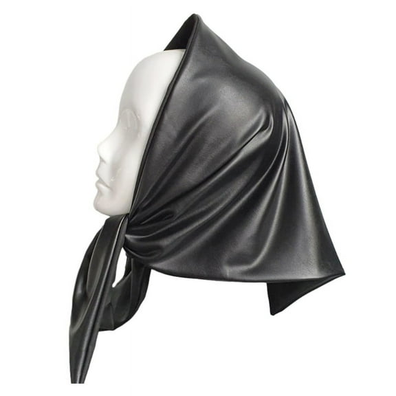 WINDLAND Female Womens Shawls And Scarves Faux Leather Triangle Scarf Bandana Head Cover