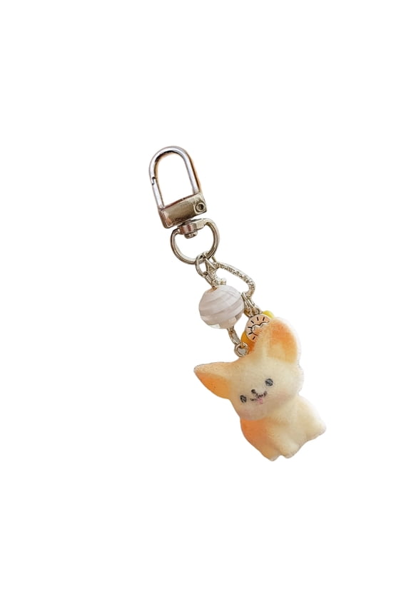 Fennecs Foxes Key Holder Resin Craft Portable Daily Accessory Keychain Sturdy Resin Construction Ergonomic Textured Grip