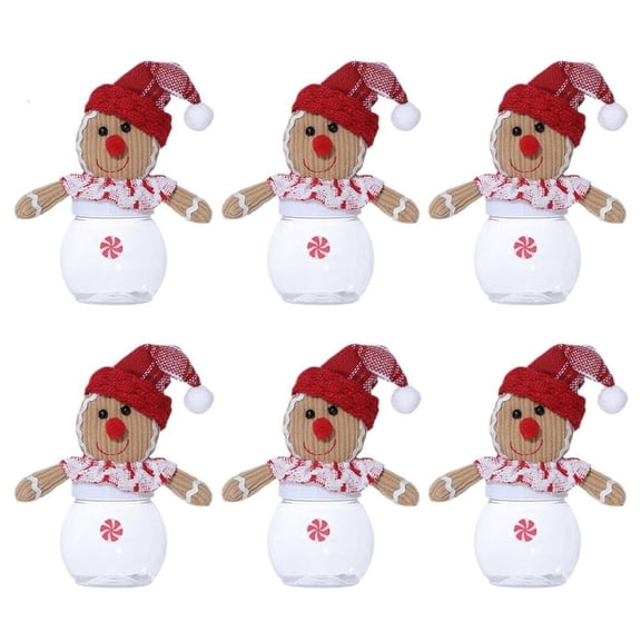 WINDLAND Festival Gingerbreads Man Shape Snacks Storage Jar Christmas Candy Containers