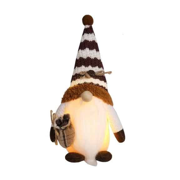 WINDLAND Festival Plushes Dolls Rudolph Gnomes Ornament Knit Christmas Elf Dolls With Builts In LED Light Nordic Gnomes Figurine