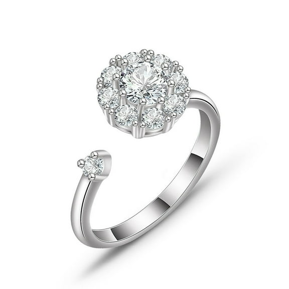 WINDLAND Fidget Anxiety Ring for Women Fidget Spinner Stress Worry Rings Spinning Rings Meditation Anti-Anxiety Calming Worry Stress Relief Ring Jewelry Valentine's Day Gifts