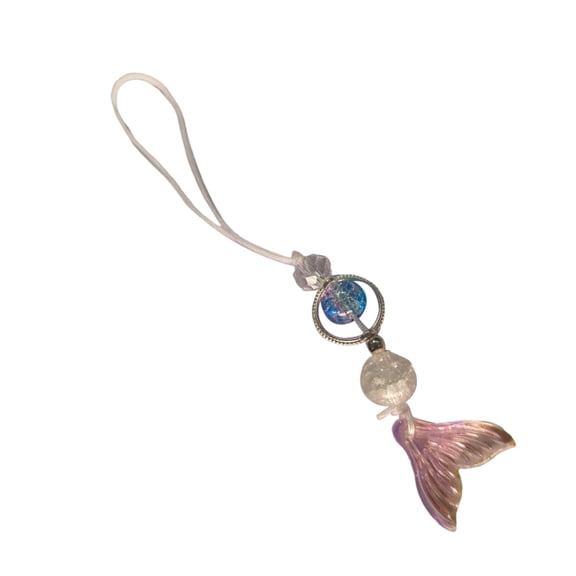 WINDLAND Cute Fish Tail Shell Bead Pendant Phone Charm Chain Strap Bag Decoration Lanyard