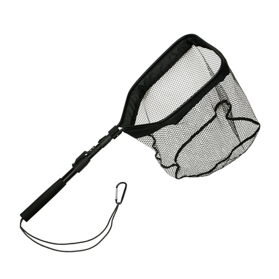 WINDLAND Fishing Net Landing Net, Aluminum Rod Handle EVA Grip Rubber Dip Fishing Net