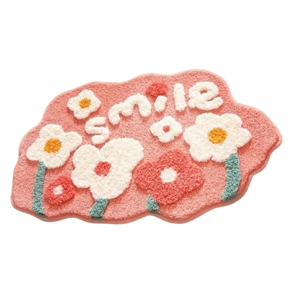 WINDLAND Flower Cashmere Carpet Bedroom Nonslip Bedside Area Carpet Soft Children Play Mats Comfortable Home Decoration