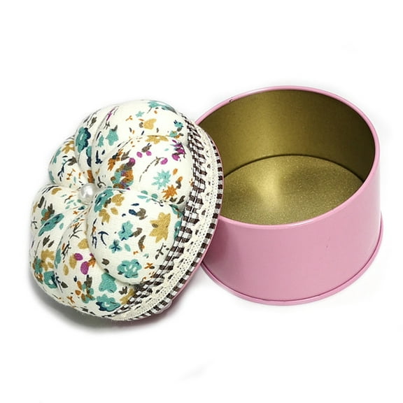 WINDLAND Flower Pin Cushion with Storage Case Sewing Pin Holder with Sewing Accessories Box for Quilting Sewing Accessories