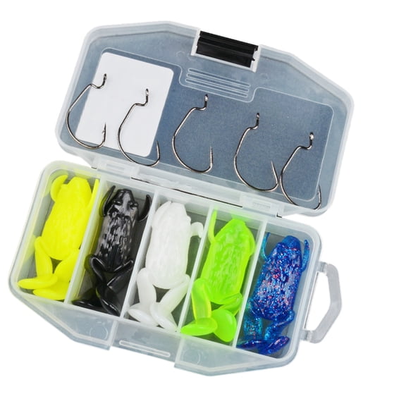 WINDLAND Frogs Lures Soft Frogs Baits Swimbait Fishing Lure with Hook Pack of 5