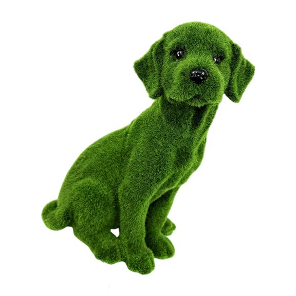 WINDLAND Garden Moss Dog Statue Figurine Decoration Birthday Gift Funny Cute