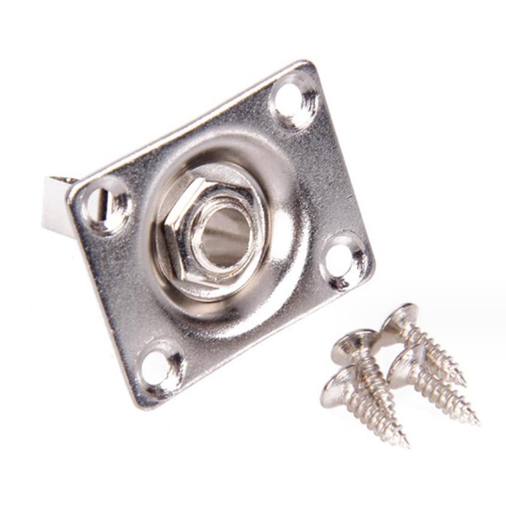 WINDLAND Guitar Input Output Jacks Socket Plate Rectangular 1/4 Inch (6 ...