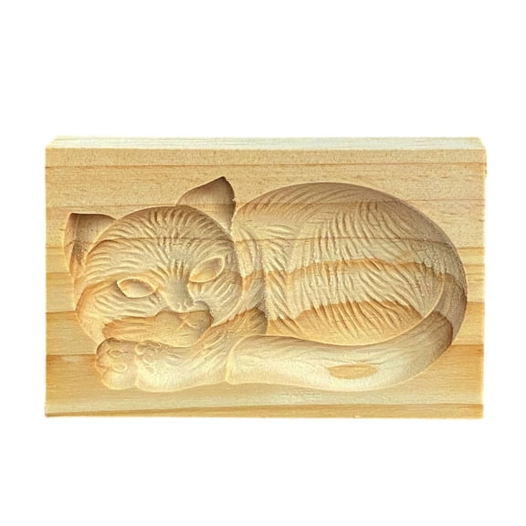 WINDLAND Handcrafted Wooden Cookie Press Retro Style Kitchen Gadget For Creative Dessert Designs