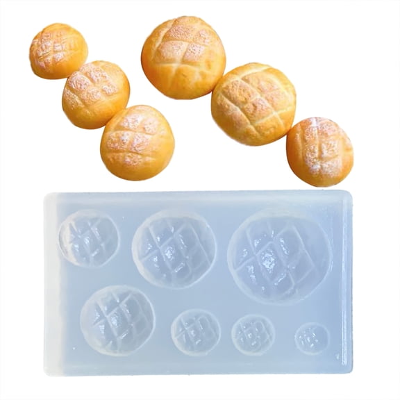 WINDLAND Beautiful Confections Silicone Mold Flexible Doll House Food Bread Toy Mold
