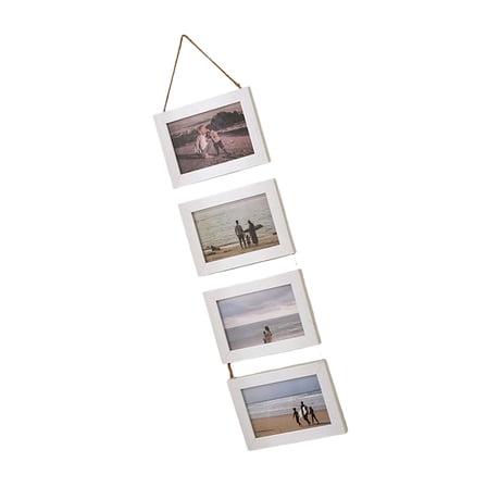 WINDLAND Hanging Collage Picture Frames Wall Decors Wood Picture Frame with Hemps Rope