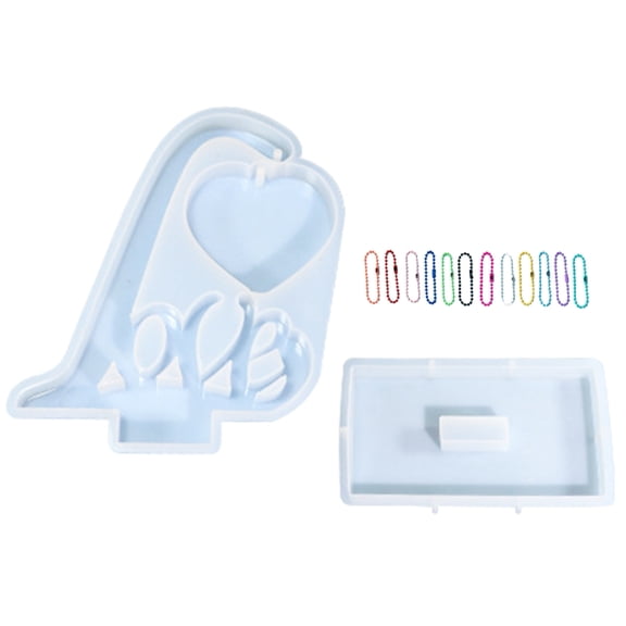 WINDLAND Heart Photo Frame Semi-stereoscopic Letters Love Molds with Base for Jewelry