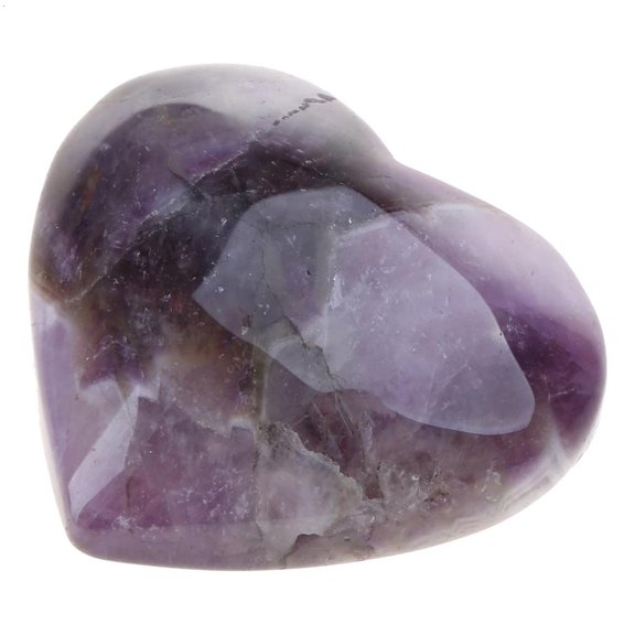 WINDLAND Heart Shaped Natural Quartz Crystal Stone Healing Energy Stone Ornament for Home Bedroom Decoration Meditation Gift