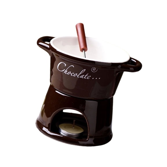 WINDLAND Heat Resistant Ceramic Fondue Cup For Chocolate Cheese Melting Perfect For Family Gatherings Dishwasher Safe Mug