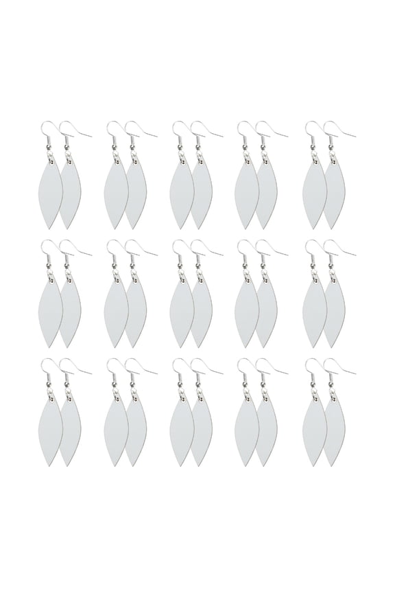 30Pcs Blank Earrings Heat Transfer Sublimation Printing Wire Hooks Earrings