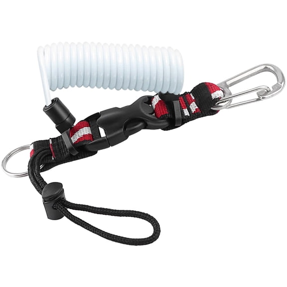 WINDLAND Heavy Type Stainless Steel Spring Coils Lanyard with Quickly Release Buckles