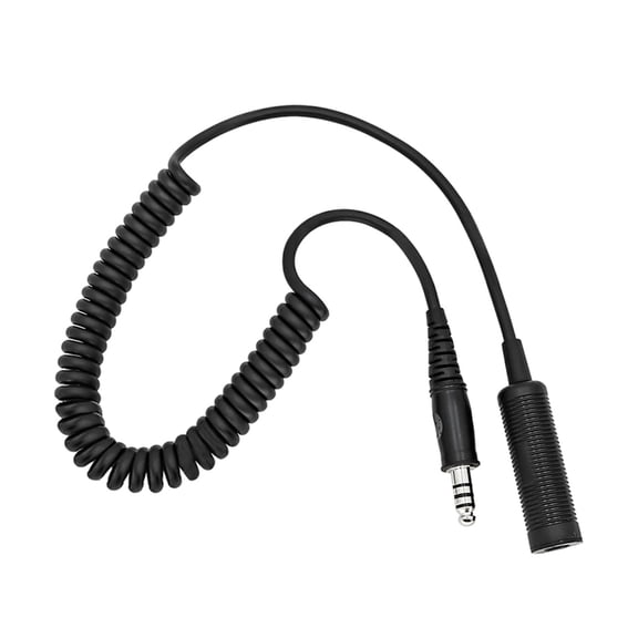 WINDLAND 7.1mm to U-174/U Headphone Extension Cable, Helicopter Headphone Extension Cable Coiling Cable for U-174/U Plug-