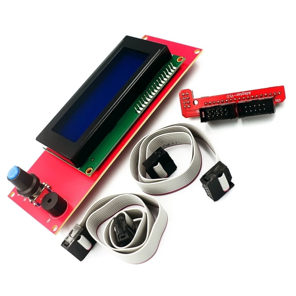 WINDLAND High Contrast 20x4 Character LCD Controller Module And Adapters For RAMPS 1.4 3D Printer Controls System