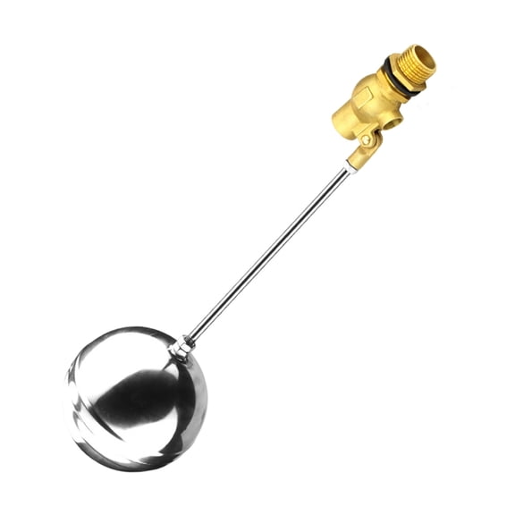 WINDLAND High Efficiency 1/2inch Male Thread Brass Float Valves Cold and Hot Water Tank Floating Ball Valves Easy to Installation