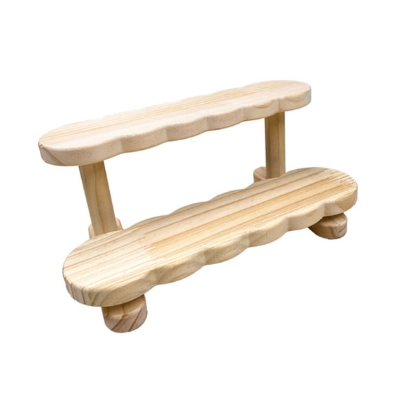 WINDLAND High Quality Figurine Display Stand Sturdy Wood Showcases Holder with 2/3 Layer For Figurines In Livings Room Or Study