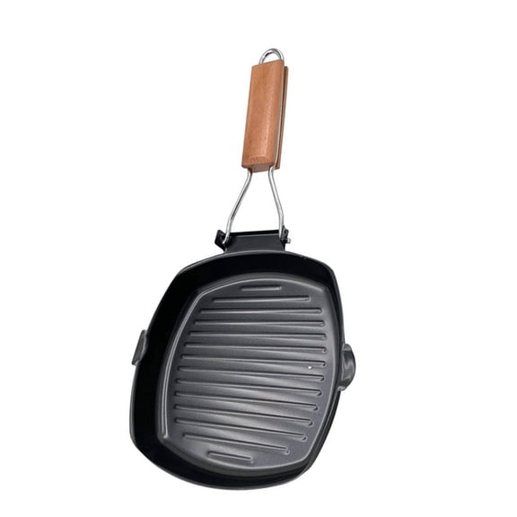 WINDLAND High Temperatures Resistant Griddles Nonstick Steak Pan With Detachable Handle Perfect For Camping And Small Kitchens
