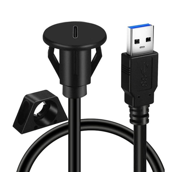 Easy Install USB C 3.0 Flush Mount Extension Cable for Boats Bike Automotive Use