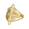 thumbnail image 1 of WINDLAND Celtic Knot Wide Statement Ring Fashion Witches Knot Ring Unique Finger Ring Amulets Jewelry Birthday Gift for Women Men, 1 of 9