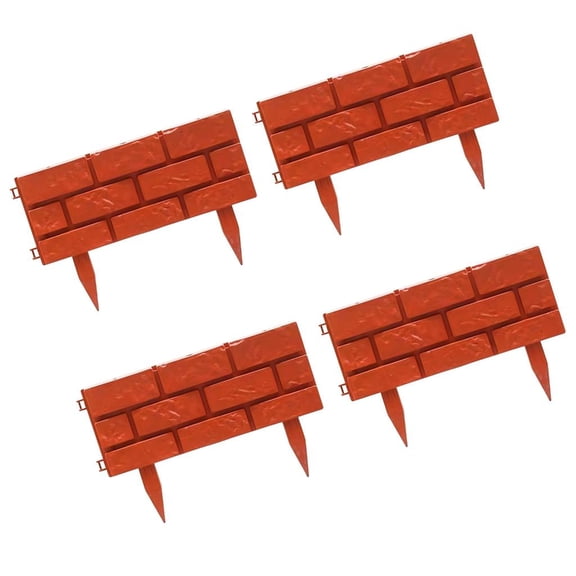 WINDLAND Imitation Stone Brick Plastic Flower Beds Border Insert Easy Installation