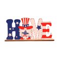 WINDLAND Independence Day Wooden Tabletop Sign 4th of July Patriotic