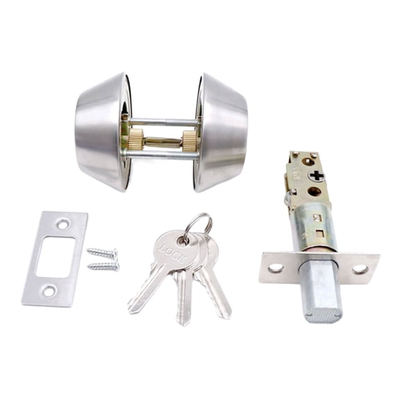 WINDLAND Invisible Door Lock Exterior Door Knobs with Lock & Keys Entry Door Lock