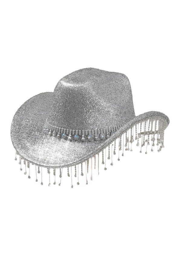 Jeweled Hat Heavy Crystal Cowboy Hats for Women Dancer Comedian Photo Props
