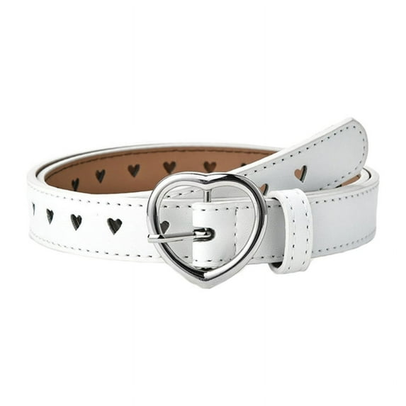 WINDLAND Kids Waist Belt Lovely Hallow Heart Grommet Belt for Children Heart Buckle