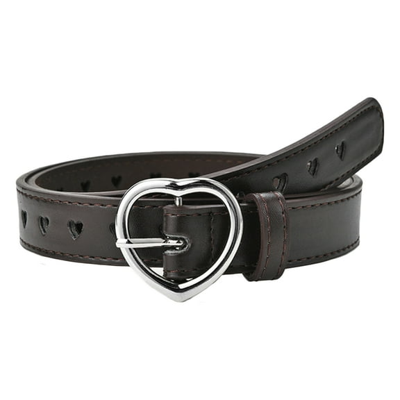 WINDLAND Kids Waist Belt Lovely Hallow Heart Grommet Belt for Children Heart Buckle