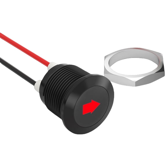 WINDLAND LED Car Turn Signal Indicators Light with Wire Leads Waterproof 12mm Metal Signal Lamp Auto Accessories Easy to Install
