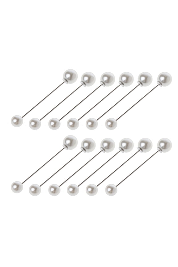 Mixed Colours Hijab Pin 12PCS Ladies Pearl Clip Brooch Small Jewelry