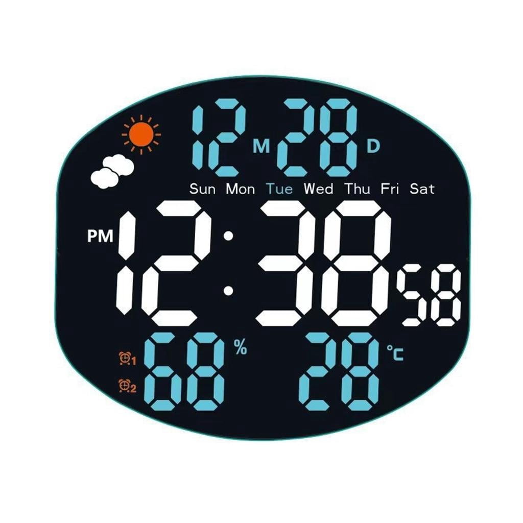 WINDLAND Large Display LED Digital Wall Clock USB Power Alarm Clock ...