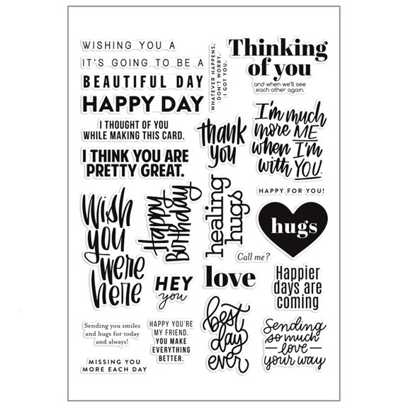 WINDLAND Letters Clear Silicone Stamp for DIY Birthday Wedding Party Invitation Cards