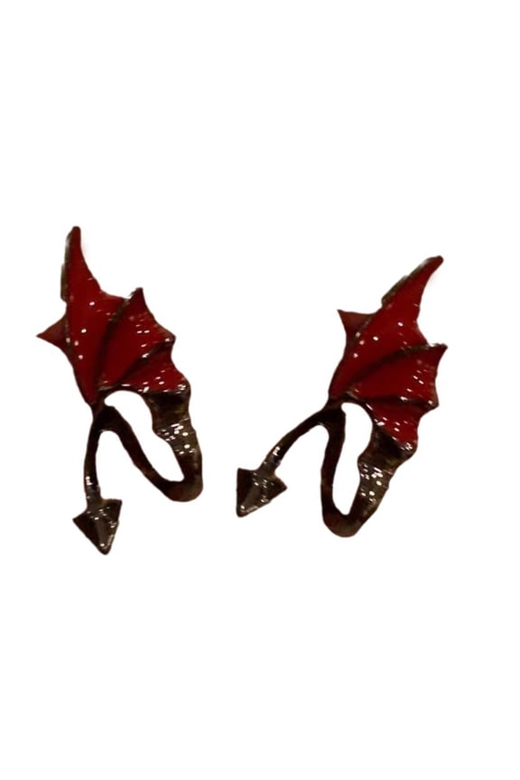 Retro Dark Fantasy Wing Earrings Handmade Fashion Earrings for Enthusiasts