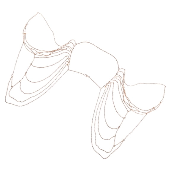 WINDLAND Fashion Body Chain Jewelry Simple Chain Multilayer Shoulder Chain Body Chain Exaggerated Necklace Punk Accessories