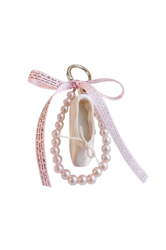 Lovely Ballet Inspired Keychain with Ribbon Adornment for Purses and Backpacks