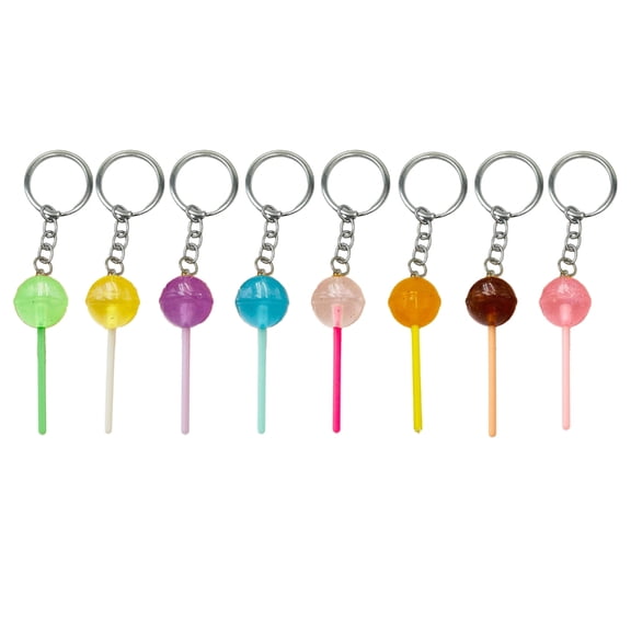 WINDLAND Lollipop Shaped Keychain Ornament Luminous Candy Pendant Key Chains Fashionable Decorations for Phones Car Keys Bags