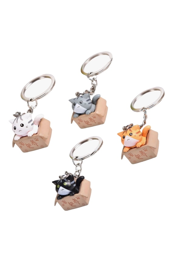 Lovely Happy Cats Keychain Stylish Backpack Pendant Designs Small Key Holder for Personalize Styles and Gifts Giving