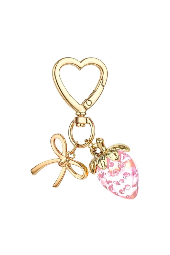 Lovely Strawberry Keyring Accessory for Adding Styles to Your Daily Use Items