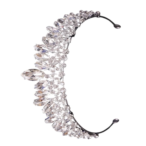 WINDLAND Luxury Elegant Crystal Crown Hairband Tiaras for Women Party Colorful Bridal Crown Performances Hair Jewelry Crown Headbands Girl Colorful Bride Hair Styling Headpiece