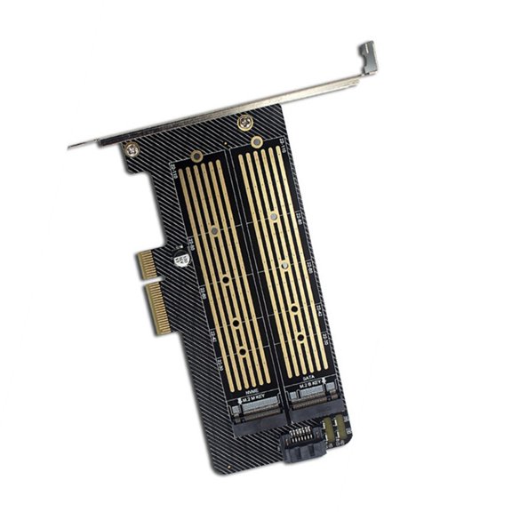 WINDLAND M.2 NVME Hard Disk Adapter Double SSDs Expansion Card for 2230 2242 2260 2280