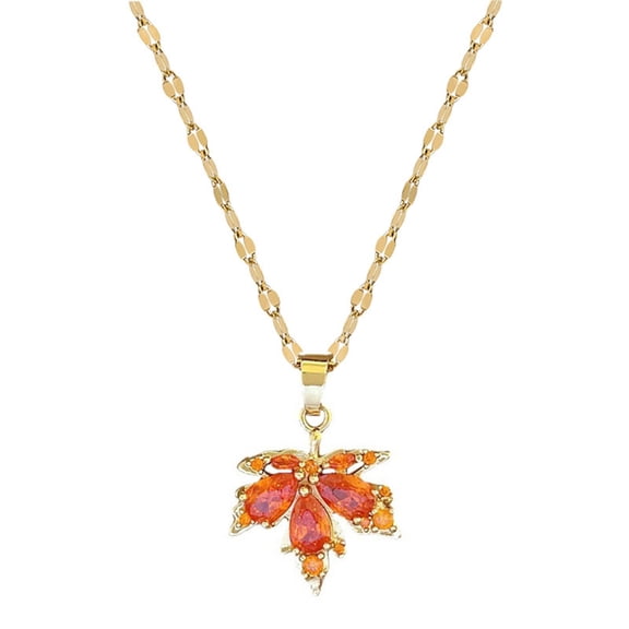 WINDLAND Fashionable Maple Leaf Necklace With Unique Designs Portable for Trendy Women