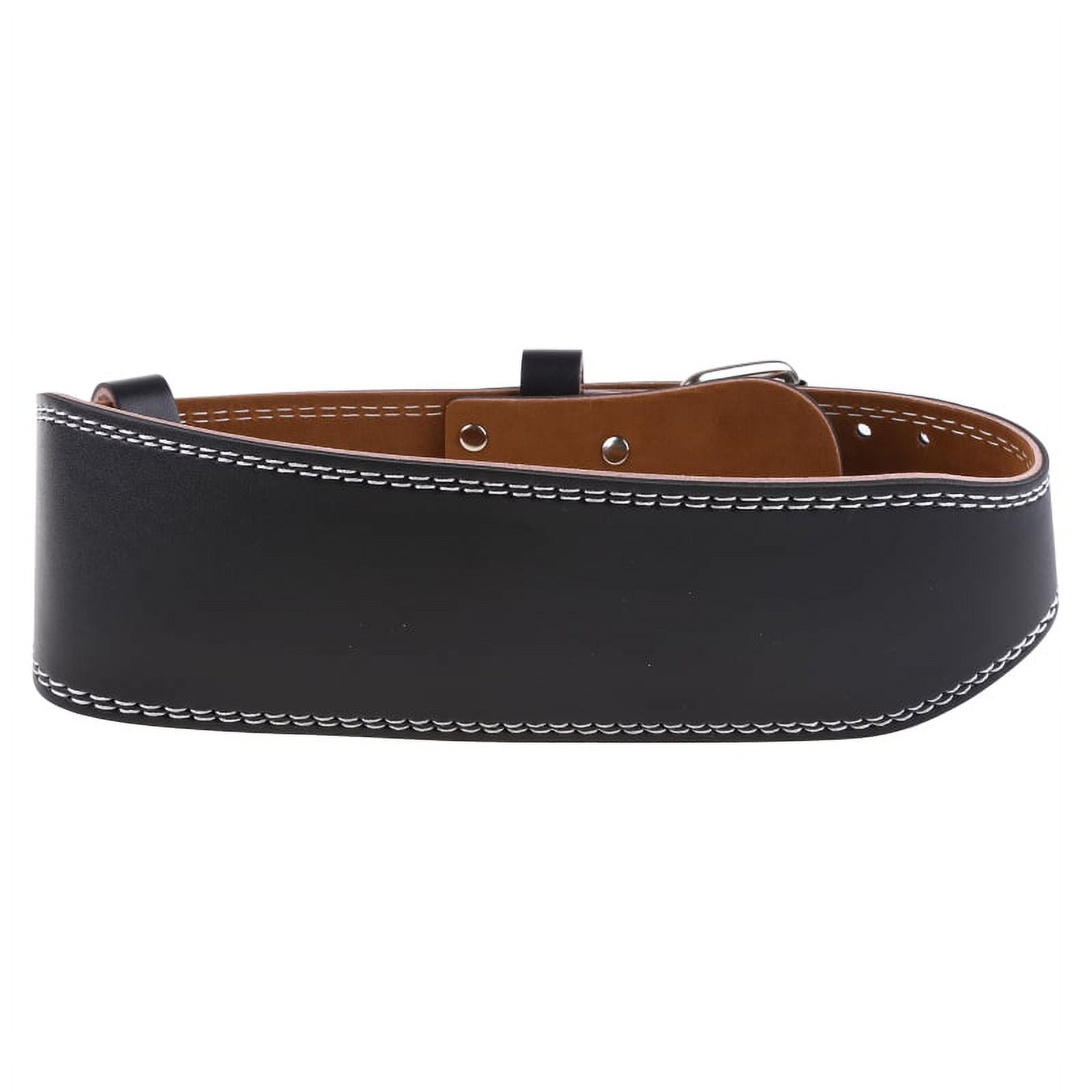 WINDLAND Men Women Faux Leather Weight Lifting Belt Double Prong Power Waistband Gym