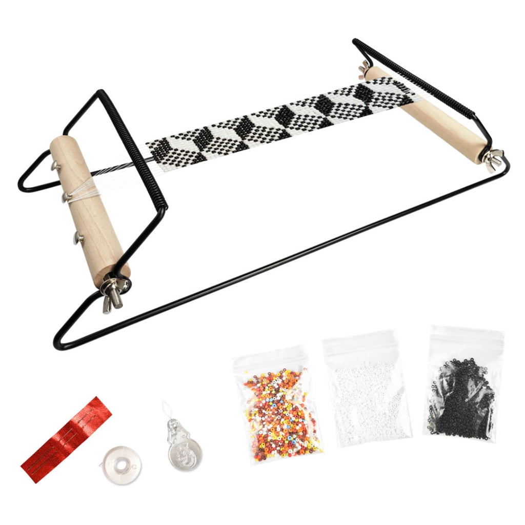 WINDLAND Large Metal Frame Beading Machine Durable DIY Beads Jewelry Weaver for Unique Bracelets Beaded Accessories